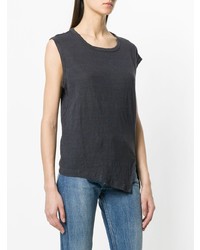 dunkelgraues T-Shirt mit einem Rundhalsausschnitt von Isabel Marant Etoile