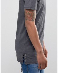 dunkelgraues T-Shirt mit einem Rundhalsausschnitt von Jack and Jones