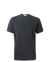 dunkelgraues T-Shirt mit einem Rundhalsausschnitt von James Perse