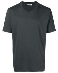 dunkelgraues T-Shirt mit einem Rundhalsausschnitt von Jil Sander