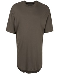 dunkelgraues T-Shirt mit einem Rundhalsausschnitt von Julius