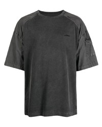 dunkelgraues T-Shirt mit einem Rundhalsausschnitt von Juun.J