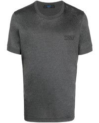 dunkelgraues T-Shirt mit einem Rundhalsausschnitt von Kiton