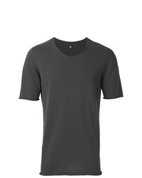 dunkelgraues T-Shirt mit einem Rundhalsausschnitt von Label Under Construction