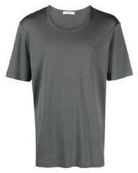 dunkelgraues T-Shirt mit einem Rundhalsausschnitt von Lemaire