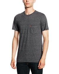 dunkelgraues T-Shirt mit einem Rundhalsausschnitt von Levi's