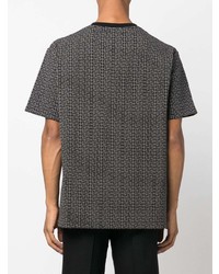 dunkelgraues T-Shirt mit einem Rundhalsausschnitt von Balmain