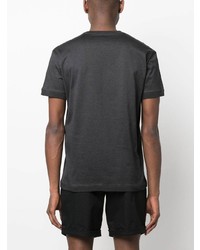 dunkelgraues T-Shirt mit einem Rundhalsausschnitt von Alexander McQueen