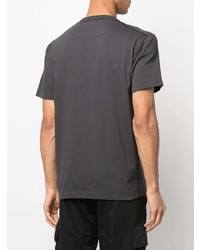 dunkelgraues T-Shirt mit einem Rundhalsausschnitt von Stone Island