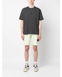 dunkelgraues T-Shirt mit einem Rundhalsausschnitt von Stone Island