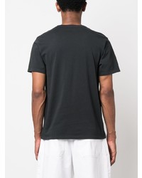 dunkelgraues T-Shirt mit einem Rundhalsausschnitt von MAISON KITSUNÉ