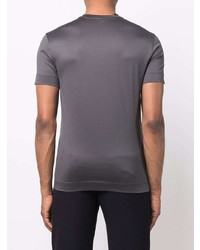 dunkelgraues T-Shirt mit einem Rundhalsausschnitt von Emporio Armani