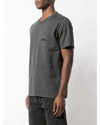dunkelgraues T-Shirt mit einem Rundhalsausschnitt von Supreme