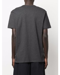 dunkelgraues T-Shirt mit einem Rundhalsausschnitt von Alexander McQueen