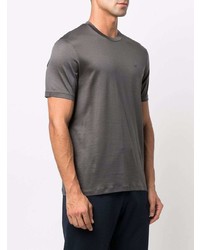 dunkelgraues T-Shirt mit einem Rundhalsausschnitt von Emporio Armani