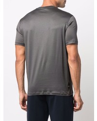 dunkelgraues T-Shirt mit einem Rundhalsausschnitt von Emporio Armani