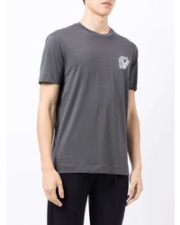 dunkelgraues T-Shirt mit einem Rundhalsausschnitt von Emporio Armani