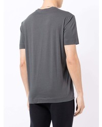 dunkelgraues T-Shirt mit einem Rundhalsausschnitt von Emporio Armani