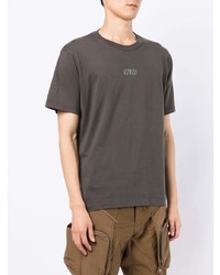 dunkelgraues T-Shirt mit einem Rundhalsausschnitt von White Mountaineering