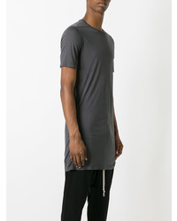 dunkelgraues T-Shirt mit einem Rundhalsausschnitt von Rick Owens DRKSHDW