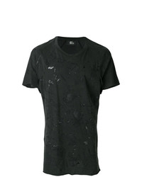 dunkelgraues T-Shirt mit einem Rundhalsausschnitt von Lost & Found Rooms