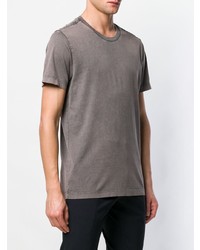 dunkelgraues T-Shirt mit einem Rundhalsausschnitt von Bottega Veneta