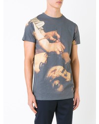 dunkelgraues T-Shirt mit einem Rundhalsausschnitt von Matthew Miller