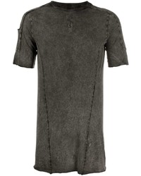 dunkelgraues T-Shirt mit einem Rundhalsausschnitt von Masnada