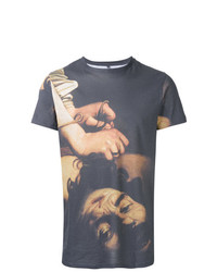 dunkelgraues T-Shirt mit einem Rundhalsausschnitt von Matthew Miller