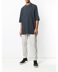 dunkelgraues T-Shirt mit einem Rundhalsausschnitt von Rick Owens