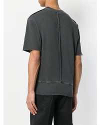 dunkelgraues T-Shirt mit einem Rundhalsausschnitt von McQ Alexander McQueen