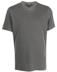 dunkelgraues T-Shirt mit einem Rundhalsausschnitt von Michael Kors Collection