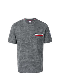 dunkelgraues T-Shirt mit einem Rundhalsausschnitt von Moncler