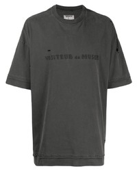 dunkelgraues T-Shirt mit einem Rundhalsausschnitt von Musium Div.