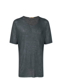 dunkelgraues T-Shirt mit einem Rundhalsausschnitt von Nuur