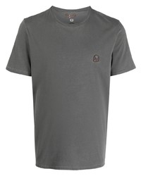 dunkelgraues T-Shirt mit einem Rundhalsausschnitt von Parajumpers