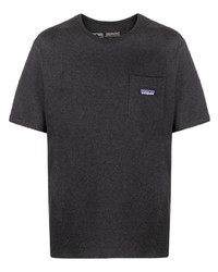 dunkelgraues T-Shirt mit einem Rundhalsausschnitt von Patagonia
