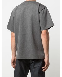 dunkelgraues T-Shirt mit einem Rundhalsausschnitt von White Mountaineering