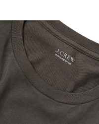 dunkelgraues T-Shirt mit einem Rundhalsausschnitt von J.Crew