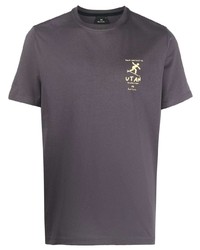 dunkelgraues T-Shirt mit einem Rundhalsausschnitt von PS Paul Smith