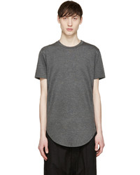 dunkelgraues T-Shirt mit einem Rundhalsausschnitt von Pyer Moss