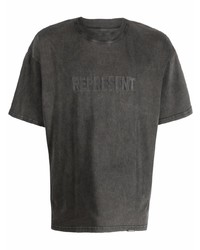 dunkelgraues T-Shirt mit einem Rundhalsausschnitt von Represent