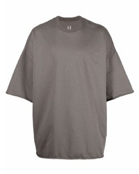 dunkelgraues T-Shirt mit einem Rundhalsausschnitt von Rick Owens