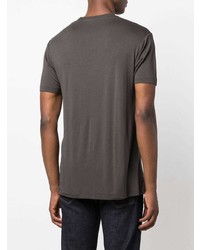 dunkelgraues T-Shirt mit einem Rundhalsausschnitt von Tom Ford