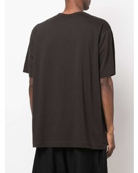 dunkelgraues T-Shirt mit einem Rundhalsausschnitt von Yohji Yamamoto