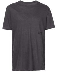 dunkelgraues T-Shirt mit einem Rundhalsausschnitt von RtA