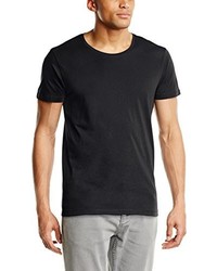 dunkelgraues T-Shirt mit einem Rundhalsausschnitt von Selected Homme