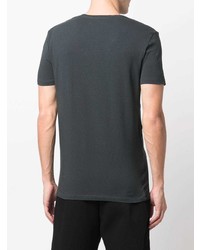 dunkelgraues T-Shirt mit einem Rundhalsausschnitt von Ermenegildo Zegna