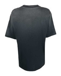 dunkelgraues T-Shirt mit einem Rundhalsausschnitt von Haikure