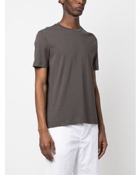 dunkelgraues T-Shirt mit einem Rundhalsausschnitt von Malo